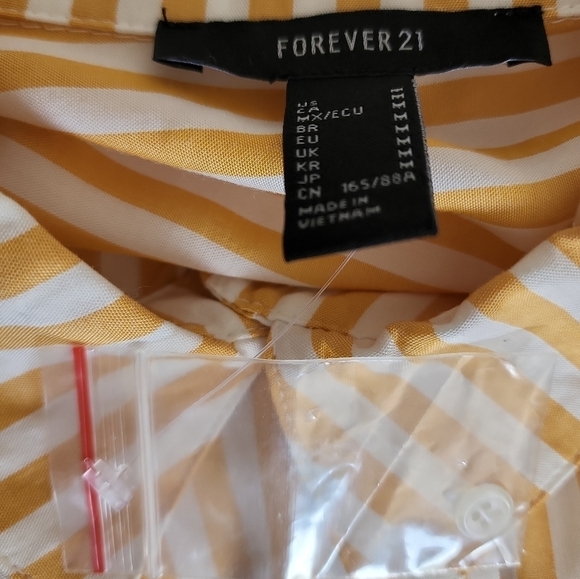 NWOT Forever 21 Button Front Striped Shirt Dress. - Picture 8 of 9